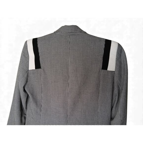 Great Jones Houndstooth Double Breasted Blazer Jacket Small Shoulder Pads - Picture 8 of 15